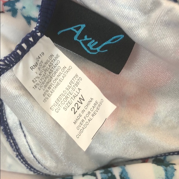 Azul one piece Swim Dress - Picture 6 of 12